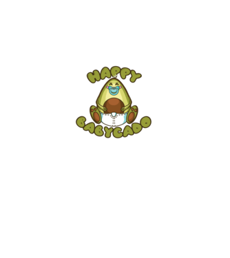 Avocado bebe model albastru închis pe tricou