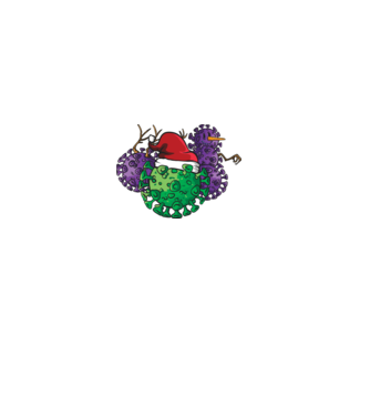 Christmas Covid model roz deschis pe tricou