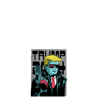 Trump Terminator 2024 model negru pe tricou