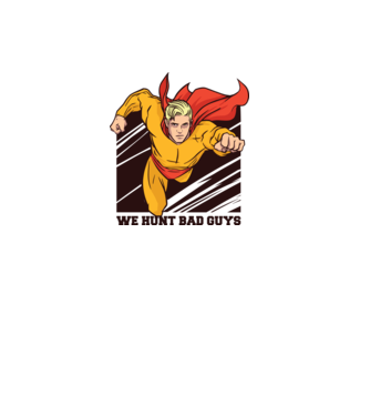 Supererou model alb pe tricou