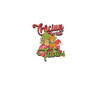 CRĂCIUN FERICIT TATĂ model negru pe tricou