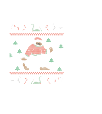 Ugly Sweater Yeti model negru pe tricou