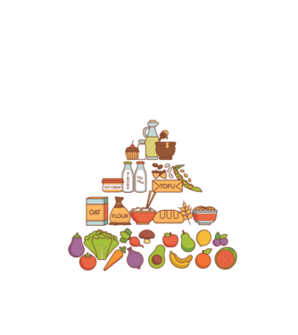 Piramidă vegan model negru pe tricou