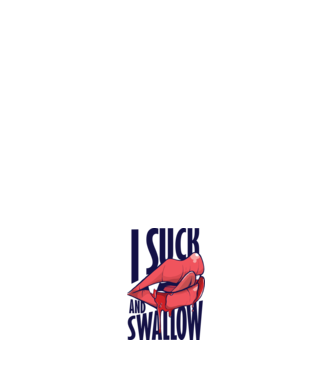 I suck and swallow Vampir model negru pe tricou