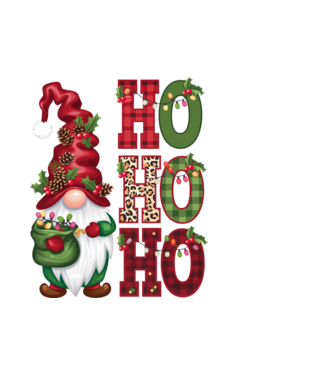 HOHOHO Gnome model alb pe tricou