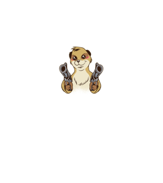 Pew Pew Pew Madafakas Suricată model negru pe tricou