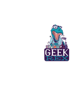 Geek Rex dinozaur tricou model galben neon pe tricou
