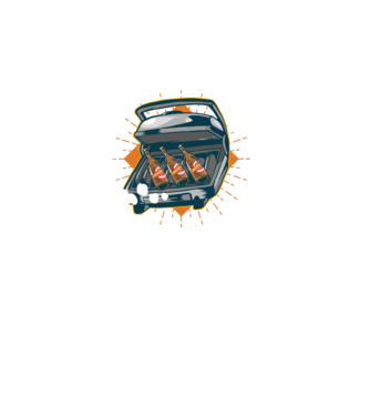Bere BBQ model negru pe tricou