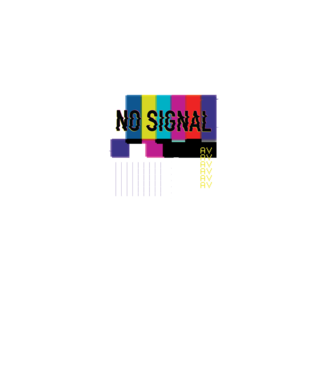 No Signal TV Eroare de transmisie model negru pe tricou