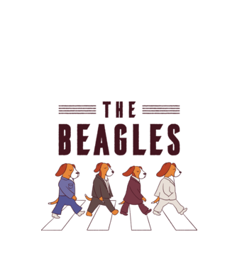 The Beagles model verde de măr pe tricou