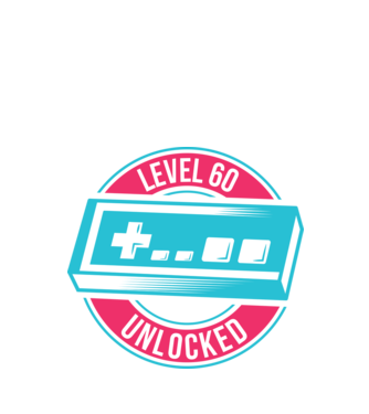 Level 60 Unlocked 60th Birthday model alb pe tricou