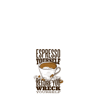 Espresso Yourself cu Cafea model nisipiu pe tricou