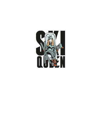 Ski Queen - Regină schioară model turcoaz pe tricou