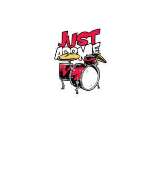 Just add me Drums model gri pe tricou