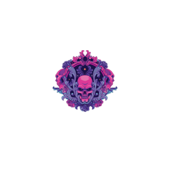 Cranii Dark Skull model gri pe tricou