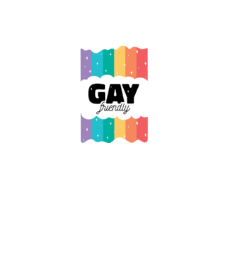 Gay friendly model mov pe tricou