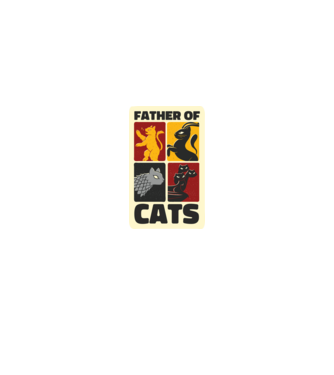 Father of Cats Game of Thrones parodie model negru pe tricou