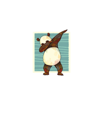 Panda DAB dans model verde pe tricou