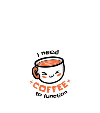 Am nevoie de cafea model alb pe tricou