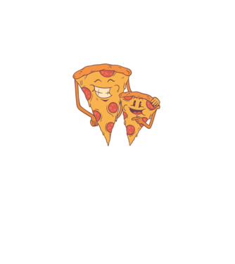 Familie Pizza model albastru regal pe tricou