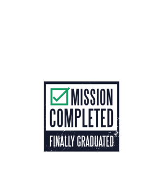 Mission completed Graduation pentru Absolvire model alb pe tricou