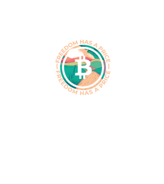 Libertatea are preț Bitcoin model negru pe tricou