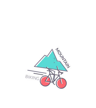 Mountain Biking model alb pe tricou