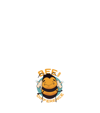 Bee the Difference - Fii tu însuți diferența model alb pe tricou