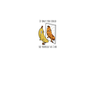 Oglindă Banană model alb pe tricou