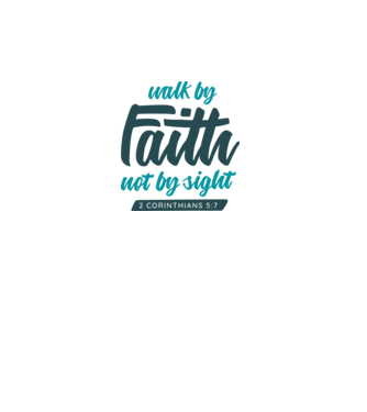 Walk by faith - Religie model alb pe tricou
