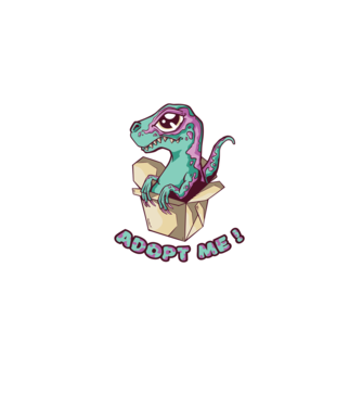 Raptor drăguț model albastru deschis pe tricou