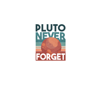 Pluto never forget model negru pe tricou