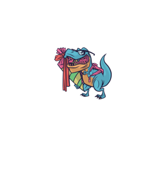 Elev T-rex model gri pe tricou