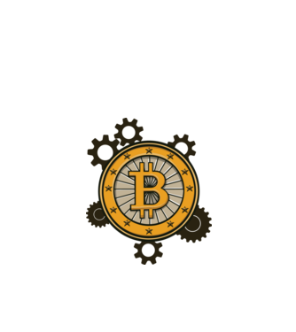 Mecanică Bitcoin model alb pe tricou