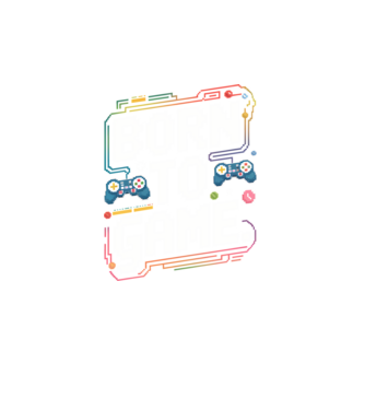 Born to Game Pixel Negru model turcoaz pe tricou