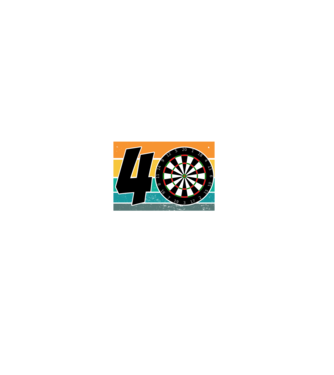 'I''m not 40 I''m double 20 darts birthday' model negru pe tricou