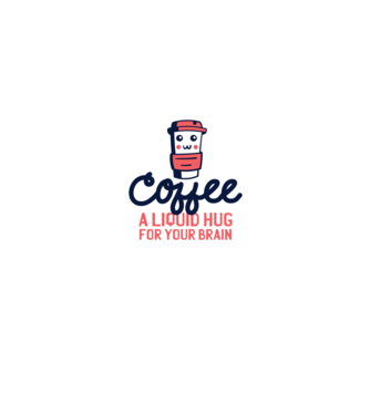 Cafea - o îmbrățișare lichidă pentru creier model turcoaz pe tricou