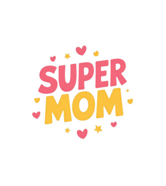 Super Mom Negru model nisipiu pe tricou