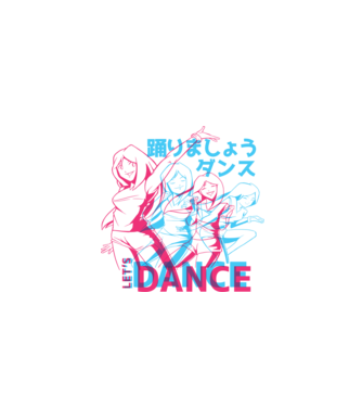 Anime Dance model alb pe tricou