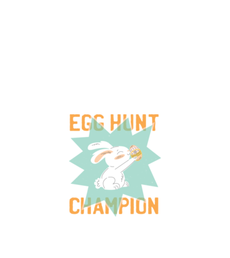 Egg Hunt Champion Campion la vânătoare de ouă model alb pe tricou