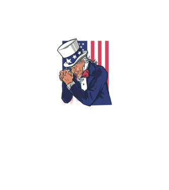Uncle Sam se roagă model gri pe tricou