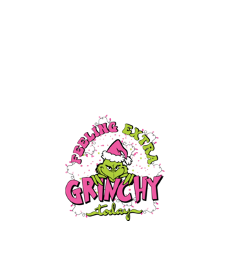 Feeling extra Grinchy today model albastru închis pe tricou