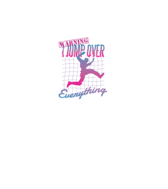 Warning I Jump over everything Parkour model turcoaz pe tricou