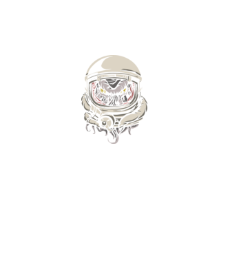 Cthulhu Astronaut model negru pe tricou