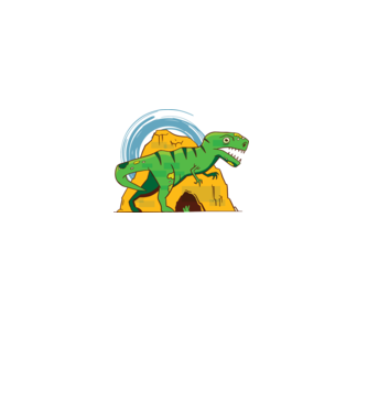 Dinozaur T-rex model negru pe tricou