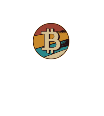 Bitcoin retro model turcoaz pe tricou
