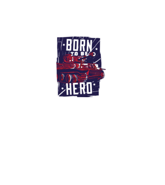 Born To be A Hero cu tanc model roz pe tricou