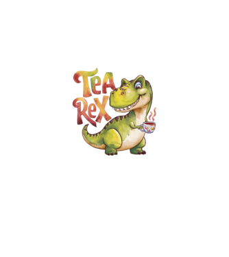 Tea Rex model alb/roșu pe tricou