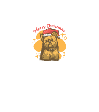 Crăciun Yorkie model negru pe tricou