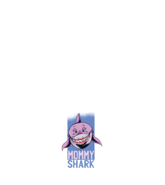 Mommy Shark tricou pentru mama model negru pe tricou